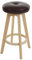 Mendler Barhocker Navan, Barstuhl Tresenhocker, Holz Kunstleder drehbar - Bordeaux, helle Beine