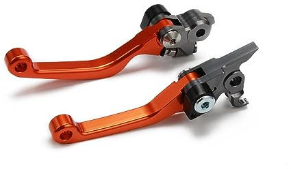 Motorrad Kupplungshebel Bremshebel,Hebel Billet Pivot für 125SX 150SX 150XC 200XC 200XC-W 450XC-F 505XC-F 125EXC 200EXC 250SX-F 450SX-F-Orange