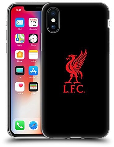 Head Case Designs Officially Licensed Liverpool Football Club Red Logo On Black Liver Bird Soft Gel Case Compatible With Apple iPhone X/iPhone XS
