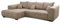 Cavadore Ecksofa Mavericco / XXL Eckcouch Inkl. Rückenkissen und Zierkissen / Longchair links / Industrial Style / 285 x 69 x 170 (BxHxT) / Mikrofaser Beige