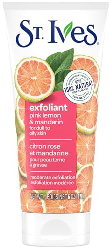 ST. IVES - Radiant Skin, Gesichtspeeling für strahlende Haut, mit rosa Zitrone & Mandarine, 1x150ml