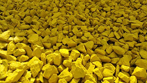 RockinColour Pierres décoratives de Jardin Jaune Doux, idéales pour Les éléments décoratifs, résistantes aux UV et aux intempéries, revêtement de Couleur sûr. 20mm. 14 kg-15 kg