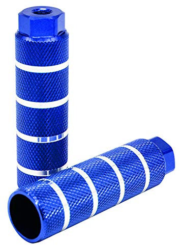 OUTLEYNY Bike Pegs, 3/8 inch - 26 Teeth Aluminum Alloy Bike Pegs Anti-Skid Foot Pedals BMX Pegs Rear Axles Stunt Pegs 2Pcs