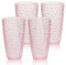 BELLAFORTE Shatterproof Tritan Plastic Tall Tumbler, Set of 4, 19oz - Laguna Beach Drinking Glasses - Unbreakable Tritan Drinking Glasses for Parties - BPA Free - Pink