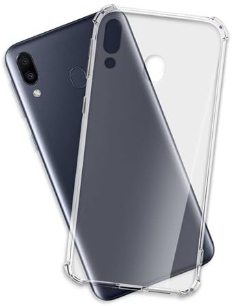 mtb more energy® Hülle Crystal Armor kompatibel mit Samsung Galaxy M20 (SM-M205, 6.3'') - verstärkte Ecken - Anti Shock Schutzhülle Case Cover Tasche