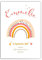 Personalisiertes Poster Baby - Regenbogen Design - Geburtsdaten Bild - persönliches Geschenk zur Geburt - Mädchen - Für das Kinderzimmer - ohne Bilderrahmen