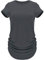 GO HEAVY Damen Multifunktions Pilates Jogging T-Shirt Kurzarm Yoga Gym Sportshirt Rundhals Feutigkeitsabsobierend Dunkelgrau L