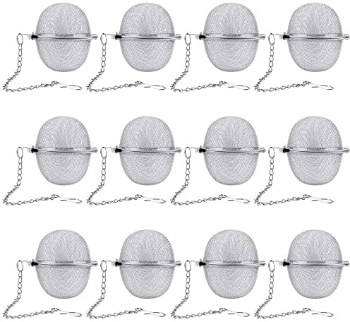 12 Pack Stainless Steel Tea Balls for Loose Tea, Mesh Ball Infuser