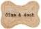 Mud Pie Jute Dog Bowl Mat, Dine Dash