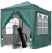 SANHENG Pop Up Gazebo, Pop Up Tent with Weights, Fully Waterproof, All Weather Gazebo ideal for Outdoor Party Camping (2x2m,Green)