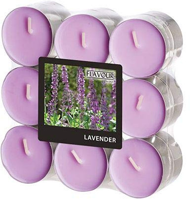 GALA Flavour by Duftlichte Ø 37,5 mm, 16,6 mm violett - Lavender 96911 Duftkerzen Teelichter Duft-Teelichter, 18 Stück