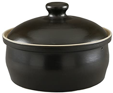 Pfeiffer-Gerhards Keramikmanufaktur Brottopf rund Nero - Hochwertige Brotbox für ideale Aufbewahrung – Stilvoll funktioneller Keramik Brotkasten (30x 22 cm)