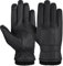 Hand Fellow Herren Echtleder Handschuhe - Fleece Gefüttert, Touchscreen, Leder Fahren, Winter Warm, Outdoor, Schwarz Rib, (M)