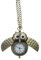 iplusmile Halloween Vintage Taschenuhr für Herren, Halskette Uhren, Taschenuhr mit Kette, Antik Kettenuhr Eule Bronze Quarzuhr für Herren Vater Opa Geburtstag Jahrestag