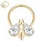 Daith Ohrringe Chirurgenstahl 16G Septum Schmuck Septum Nasenring Gold Conch Hoop Bienenform Conch Piercing Schmuck Gelenksegment Nahtloser Clicker Ring Tragus Hoop Conch Helix Creolen 10mm
