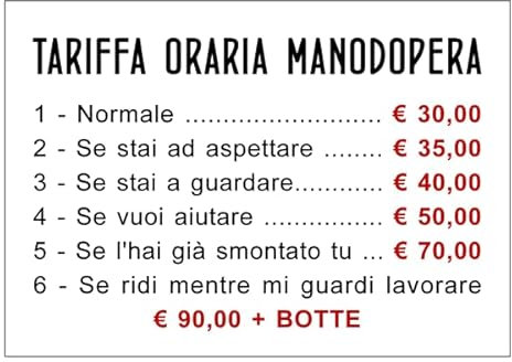 NEW CARTELLO SEGNALETICO - Tariffa oraria speciale - Adesivo Extra Resistente, Pannello in Forex, Pannello In Alluminio (ADESIVO 20X31 CM)