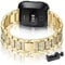 Metall Armband Kompatibel mit Fitbit Versa 2/ Lite/Fitbit Versa 3 /Sense Armband Edelstahl Für Damen Ersatz mit Elegant Für Fitbit Versa 2/ Lite/Versa 3 /Sense (Gold,Versa 3/Sense)