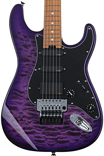 Charvel Marco Sfogli Pro-Mod So-Cal Style 1 HSS FR CM QM Transparent Purple Burst - E-Gitarre