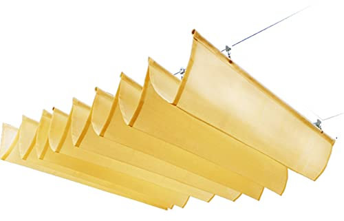 ALOBY Housse De Rechange pour Auvent Rétractable pour Pergola- Glisser sur Le Câble Métallique Voile D'ombrage Wave Sun pour Patio Porche De Cour De Terrasse Store (Color : Sand, Size : 0.9x6m)
