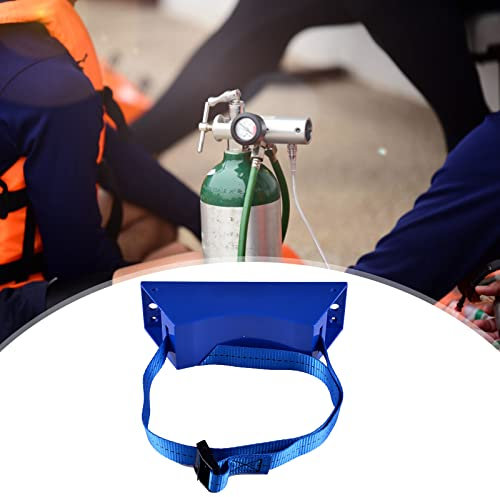 Gas Cylinder Bracket Wall Mounted, Durable ABS Gas Cylinder Bracket with Screws and Safety Strap, Single Wall Gas Tank Fixing Holder for Hydrogen and Oxygen Cylinder