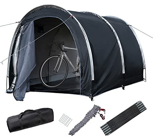 Capanno grande per bicicletta, portatile, riparo per garage, riparo per esterni, per mobili da patio, tosaerba, bici, moto, attrezzi da giardino