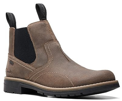 Clarks Bottes Chelsea Morris Easy pour homme, Pierre cireuse, 44 EU