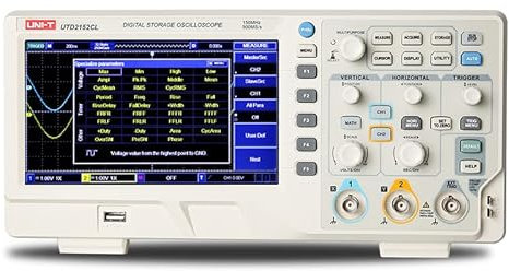 UNI-T UTD2152CL Oscilloscope de stockage numérique double canal avec bande 150 MHz, taux d'échantillonnage réel 500 MSa/s 5000 Wfms/s