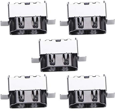 KOSDFOGE 5 pièces 1080P HDMI Console de Jeu Prise Interface Connecteur Port Remplacement pour Xbox One X