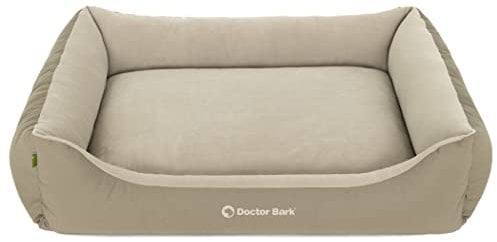 Doctor Bark Hundebett Grosse Hunde - Hundekorb Waschbar - Flauschig, Weich und Kuschelig - Robust und Strapazierfähig - Made in Germany - GreenLabel (XL - 110x85 cm, Goldbraun)