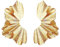 Gilieyer Statement Blumen Ohrringe - Gold Übertriebene Geometrische Silber Große Metallic Anhänger Schmuck (Style2-Gold)