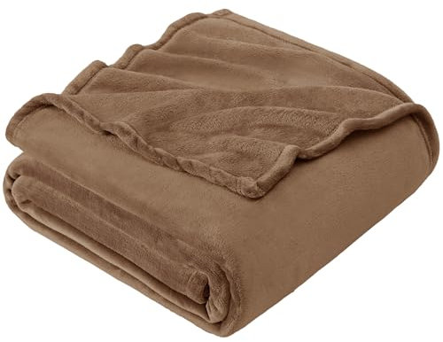EHEYCIGA Kuscheldecke flauschig, weiche warme Fleecedecke 230x270 als Decke Sofa, Wohndecke oder Couchdecke überwurf, Camel