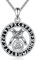 YAFEINI Wikinger Kette für Herren 925 Sterling Silber Wikinger Nordischer Valknut Krähe/Keltischer Elch Anhänger Halskette Krähe/Elch Schmuck Geschenk