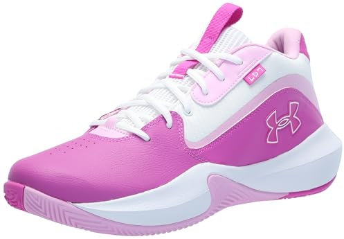 Under Armour Unisex-Adult Lockdown 7 Sneaker, (102) White/Stellar Pink/Vivid Magenta, 9.5 Women/8 Men