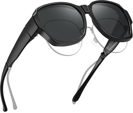 CARFIA Damen Faltbare Sonnenbrille Überzieh Brille,UV400 Polarisierter Schutz Fahrbrille CF8137