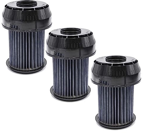 vhbw 3x Faltenfilter kompatibel mit Bosch BGS 62530, 6-2530 (Serie 01 bis 04), 6253001, 6235GB01 Staubsauger - Filter, Patronenfilter, schwarz