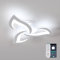 Dorlink Plafoniera LED Soffitto Dimmerabile con Telecomando/APP, 35W 3150LM Lampadario Led Camera da Letto, 3000K-6500K Lampadari LED Cucina Moderna, 3 Luci Plafoniera Fiore Bianco, 58CM