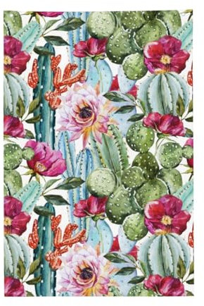 Jbyjbx Kaktus-Sukkulenten-Rosen-Druck, 90 x 60 cm, Frühlings- und Sommerseitenmuster, Gartenflagge, Büro, Terrasse, Veranda, Hof-Dekoration
