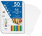 Dohe - Weißer Karton A4 (50 Stück) - Größe 21 x 29,7 cm, Dicke 180 g/m², Basteln, Druck und Schulbedarf