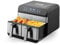 Kitchencook - Friteuse Sans Huile Avec Deux Cuves - 9 Litres - 2400w - 8 Programmes - Minuterie - Thermostat Réglable - Inox