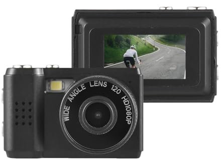 Andoer Mini Compact Digital Camera, 1080P Photo Camera, Digital Photo Camera Built-in Battery with LCD Screen Flash for Beginners, Kids, Adults