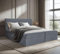 Generisch Bett Doppelbett Boxspringbett Berg POSO mit Bonell-Matratze Ohne Topper + 2 Bettkästen, H3 (Dunkelgrau: POS 115, 180 x 200 cm)