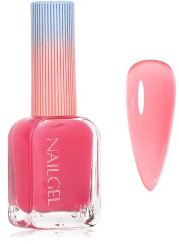 Jelly Rosa Nagellack - Schnell trocknender Nagellack, Durchscheinender blassrosa Nagellack - Ölbasierter ungiftiger Nagellack Langanhaltend - Keine Nagellampe nötig (Jelly Rosa 35)