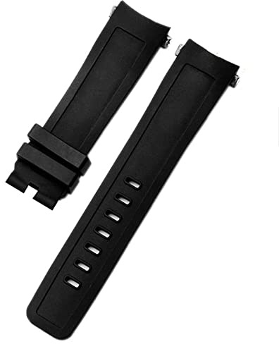 ZUC Schnellverschluss-Uhrenarmband aus Fluorkautschuk für IWC Aquatimer-Serie IW356802 IW376705 376710, weiches Silikon-Uhrenarmband, 22 mm, Herren(Without Buckle)