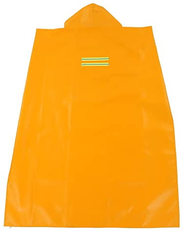 800 ℃ Hitzebeständiger Feuerfester Umhang, Doppelseitiger Brandschutz-Umhang aus Silikon mit Kapuze, mit Leuchtstreifen für Nachtsicherheit, Feuerfest für Hotels, Geschäfte,