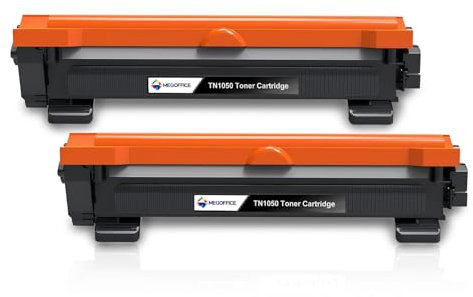 MEGOFFICE TN1050 Tonerkartusche Kompatibel für Brother TN1050 Toner für DCP-1510 DCP-1610W DCP-1612W DCP-1512 HL-1210W HL-1212W HL-1110 HL-1112 MFC-1810 MFC-1910W Drucker(2 Schwarz)