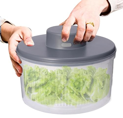 Essiccatore per insalata per frutta e verdura, essiccatore per verdure da cucina e essiccatore per insalata,Centrifughe per insalata di grande capacità 3 litri | Miscelatore elettrico per insalata, ri