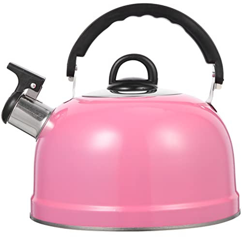 Pfeifender Teekessel für den Herd, Edelstahl-Teekanne, heißes Wasser, schnell kochender Wasserkessel, Topf mit Cool-Touch, ergonomischem Griff, lautes Pfeifen für Tee, Kaffee, Milch usw., Gas,