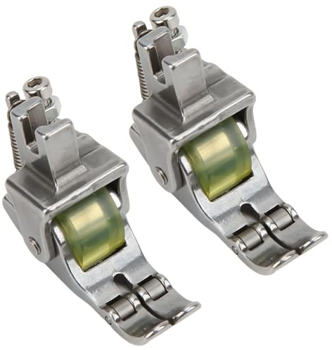 2 Stück Nähmaschinen Nähfüße 4×3 cm Rollennähfuß für Industrienähmaschinen Quilting Feed Walking Nähmaschine Nähfuß mit Gummirädern für Meisten Industrienähmaschinen