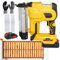 pedenencelia 2 In 1 Cordless Nailer,Power Brad Nailers,With Gloves,1 Battery&400 Nails,Brad Nailer Cordless,Straight Nail F20-50,Adjustable Depth,For Upholstery,Carpentry And Woodworking,yellow