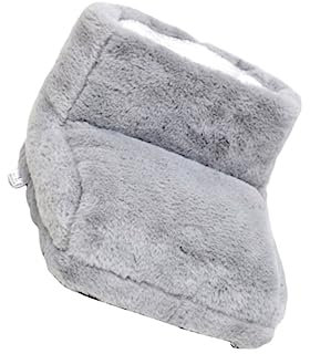 minkissy Foot Warmer Heating Shoes Electric Slippers Rechargeable Foot Circulation Machine Heating Pad for Cold Weather (grey 5v)
